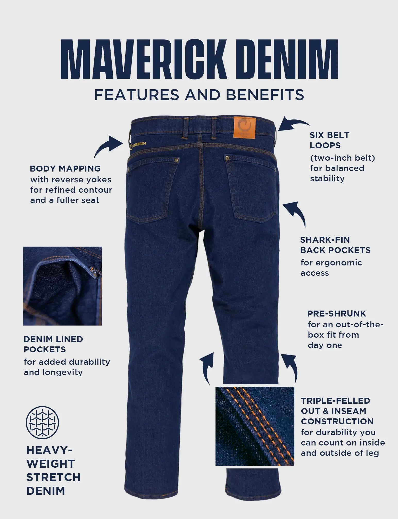 ORIGIN® MAVERICK JEANS - STRAIGHT - Image 4