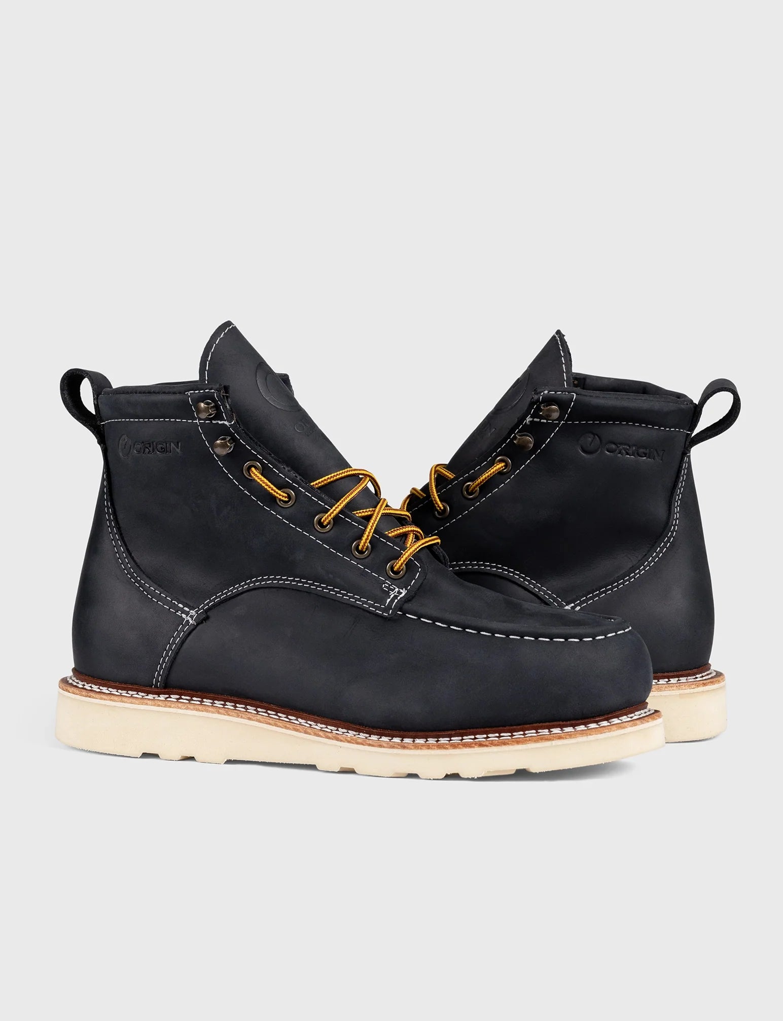 MAINE MOC STEEL TOE BOOT 6 - NATURAL WEDGE SOLE - GRADED QUALITY - Image 8