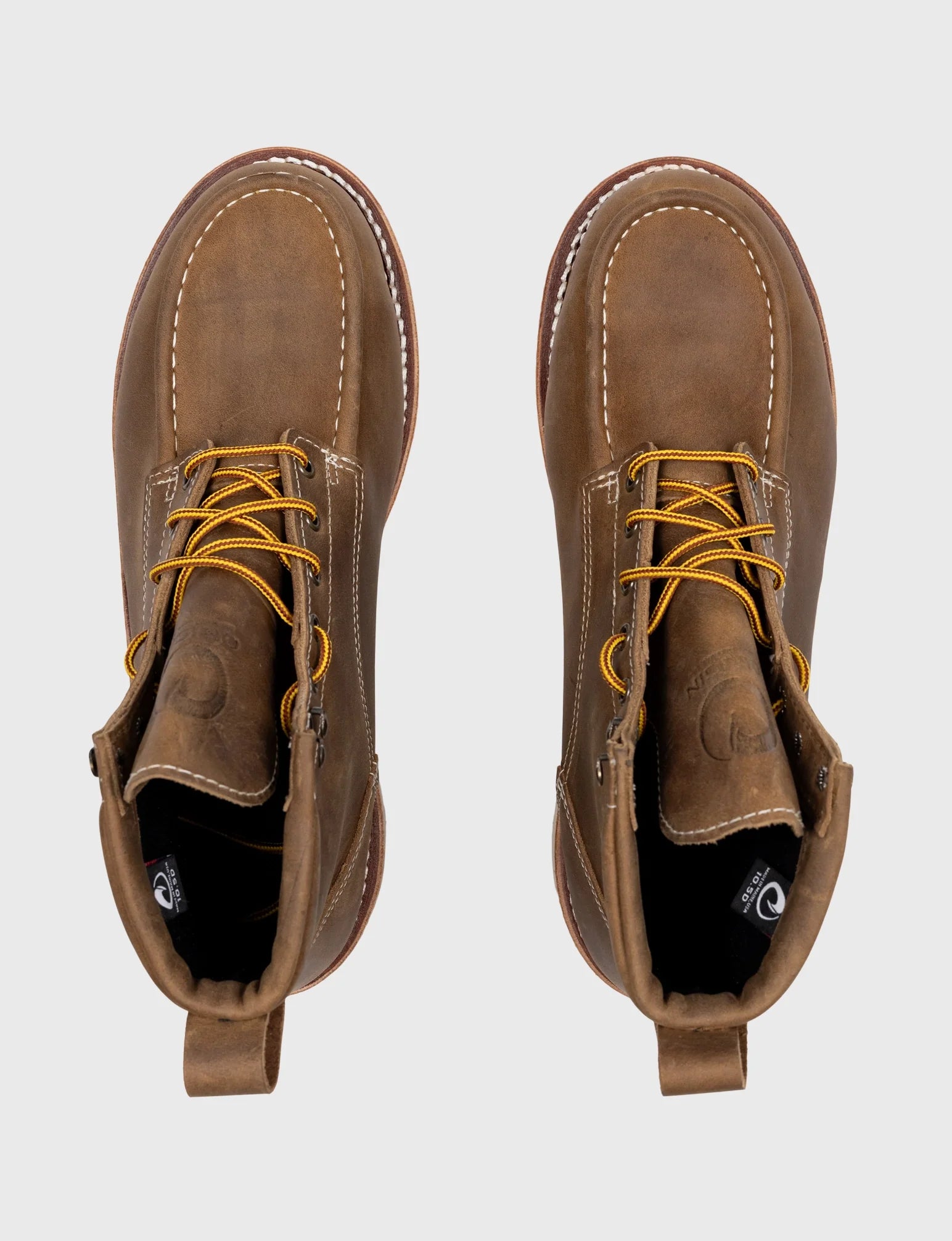 MAINE MOC STEEL TOE BOOT 6 - NATURAL WEDGE SOLE - GRADED QUALITY - Image 14